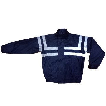Men′s Blue Waterproof Windproof Outdoor Jacket Reflective Safety Jacket Protective Apparel